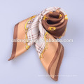 Arab New Fashion Digital Printed Style 100% Silk Square Size Scarf Indiano para Senhoras cachecol